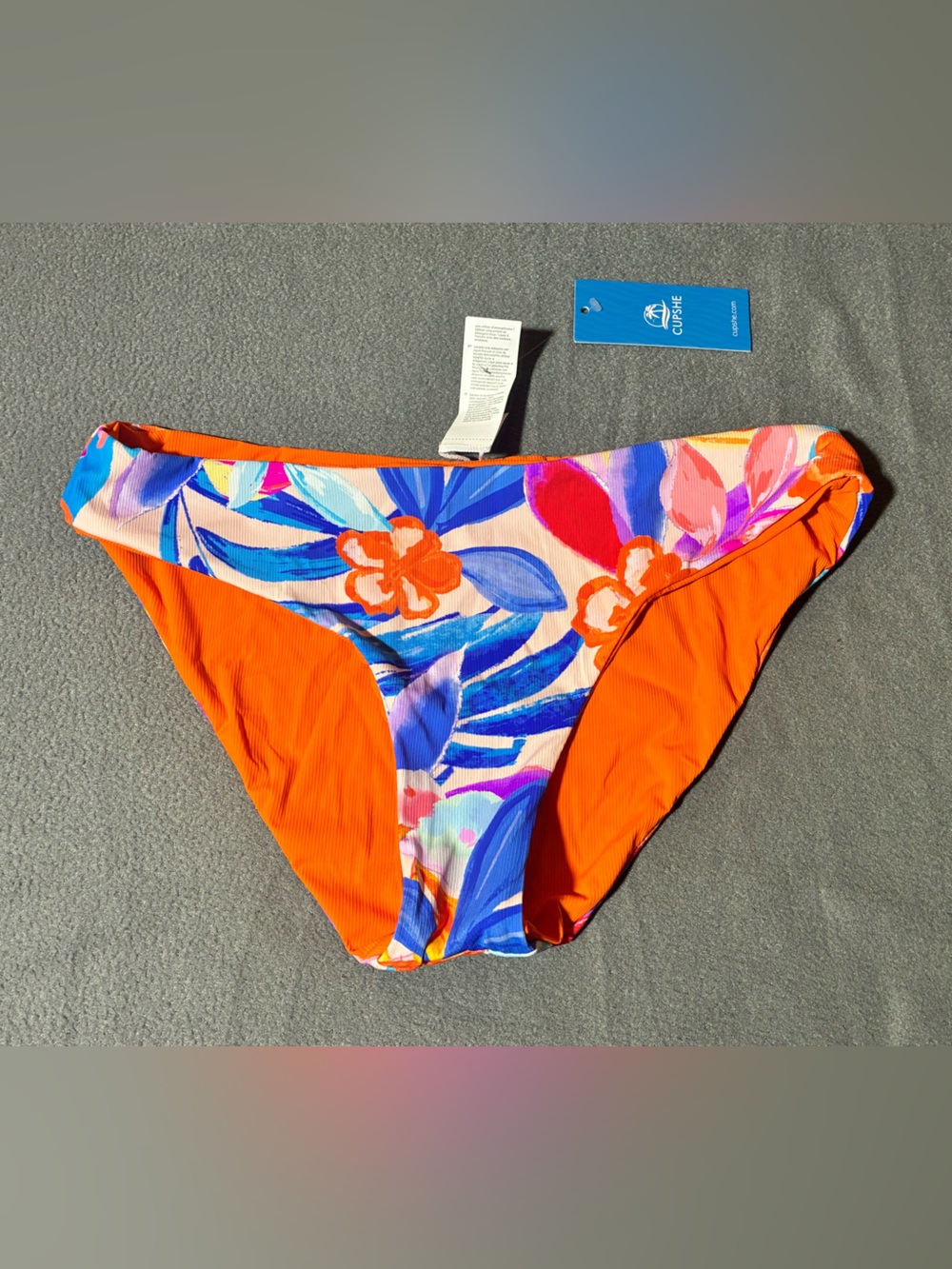 NWT Cupshe Reversible Vibrant Floral Bikini Bottoms